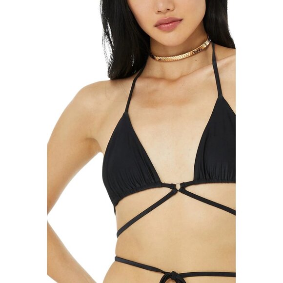 ALO Yoga x Frankies Bikinis Tatum Bikini Top in Black - Picture 1 of 4